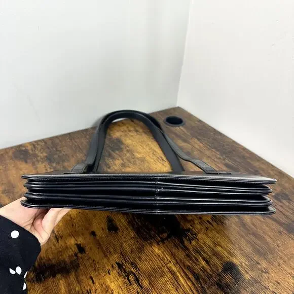 Burberry Nova Check Black Leather Shoulder Bag Authentic Vintage - Picture 15 of 16